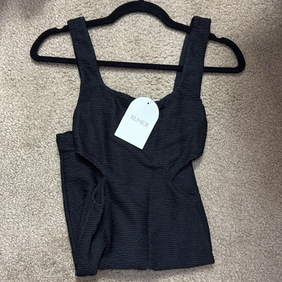 Rumer The Label Rosa Square Neck Dress In Black - Picture 3 of 4